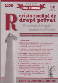 Revista romana de drept privat nr. 2/2009 - Anul Serban Beligradeanu