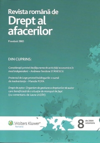 Revista Romana de DREPT AL AFACERILOR (nr.8 - octombrie / 2009)