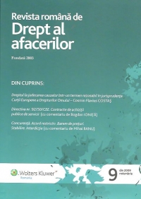 Revista Romana de DREPT AL AFACERILOR (nr.9 - noiembrie / 2009)