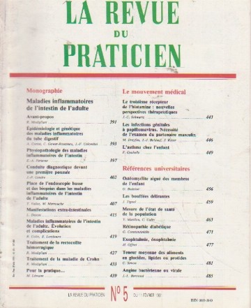 La revue du praticien, No 5, 11 Fevrier 1991