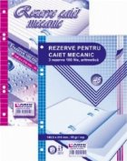 Rezerve universale caiet mecanic, format A5, 100 file, liniatura aritmetica