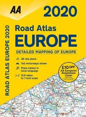 AA Road Atlas Europe 2020