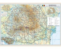 ROMANIA - Harta Fizica/Administrativa (HP11L) (Dimensiune: 50x70 cm) scara 1: 1 150 000