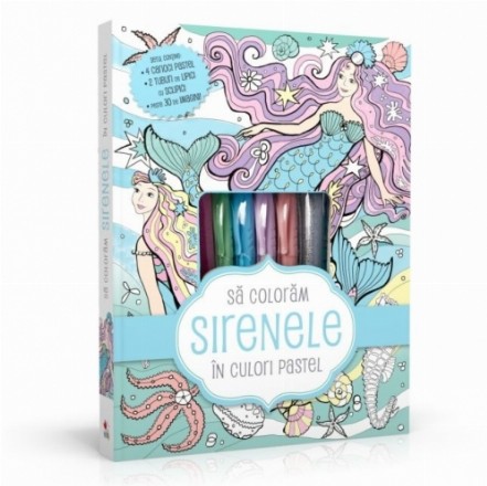 Să colorăm sirenele în culori pastel