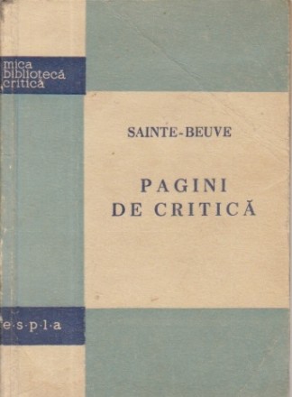 Sainte-Beuve - Pagini de critica