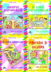 Set 4 carti de colorat in versuri