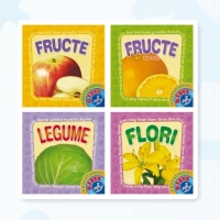 Set 4 carti pliante - Fructe, legume si flori