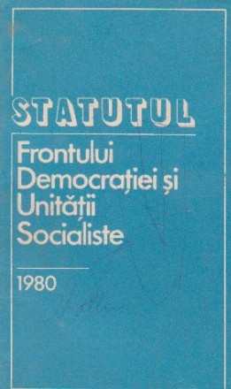 Statutul Frontului Democratiei si Unitatii Socialiste