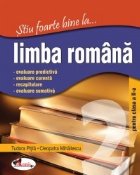 Stiu foarte bine la ... Limba romana, clasa a II-a