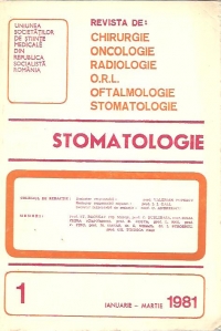 Stomatologia - Revista a societatii de stomatologie (1981/ianuarie-martie)