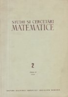Studii si cercetari matematice, Nr. 2 Tomul 18/1966