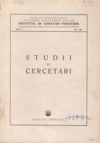 Studii si cercetari (Seria I, Vol. XII)