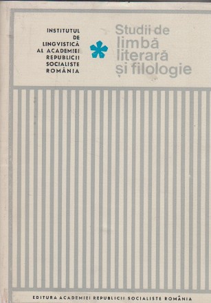 Studii de limba literara si filologie