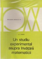 Un studiu experimental asupra invatarii matematicii