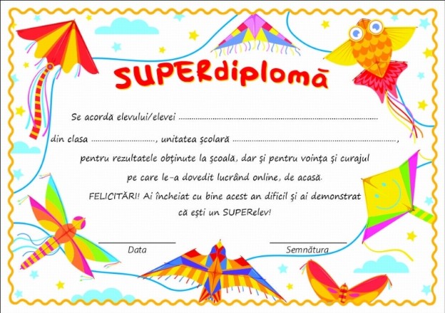 Super Diploma sfarsit de an scolar