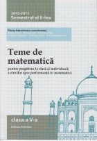 Teme matematica 2012 2013 clasa