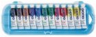 Tempera GIOTTO 12 culori, tub 7,5 ml, cutie din plastic