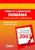 Testare nationala 2007 - Limba romana - notiuni teoretice si teste