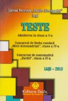 Teste Admiterea clasa Concursul limba