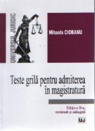 Teste grila pentru admiterea magistratura