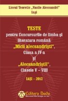 Teste pentru Concursurile limba literatura