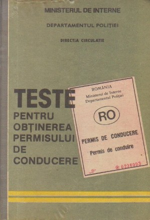 Teste pentru obtinerea permisului de conducere auto