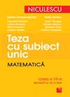 Teza cu subiect unic. Matematica. Clasa a VII-a, semestrul al II-lea