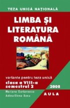 Teza unica Limba literatura romana