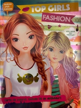 Top girl Fashion. Carte de colorat cu abtibilduri