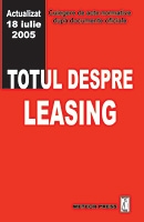 Totul despre leasing Culegere de acte normative