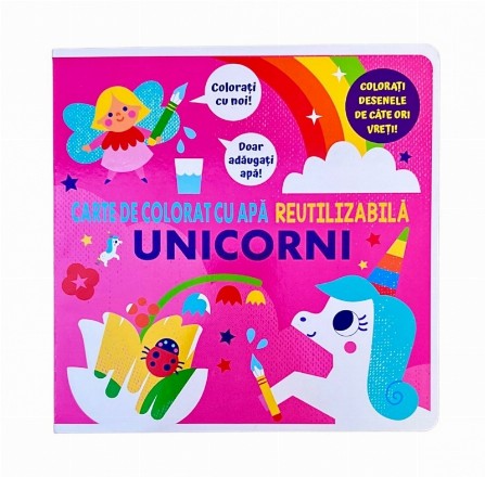 Unicorni : carte de colorat cu apă reutilizabilă