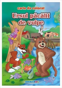 Ursul pacalit de vulpe - carte de colorat + poveste (format B5)