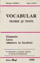 Vocabular Teorie teste Gimnaziu Liceu